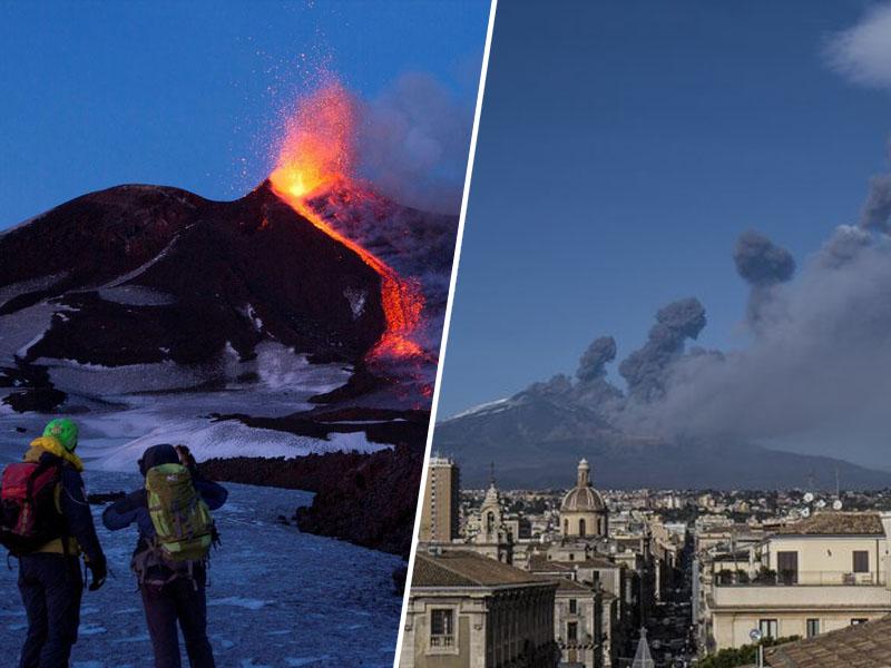 Po »božičnem« izbruhu ognjenika Etna potres nepričakovano stresel Sicilijo