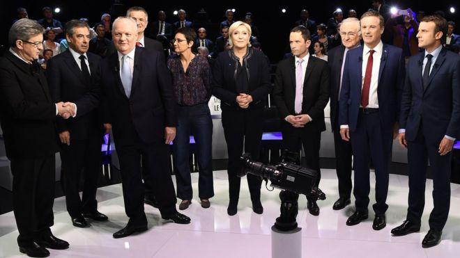Na soočenju pred francoskimi volitvami vroča razprava