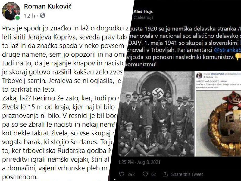 Razkrinkano: Aleš Hojs znova o lažni kolaboraciji komunistov in nacistov v Trbovljah, potem pa je dobil zgodovinsko lekcijo