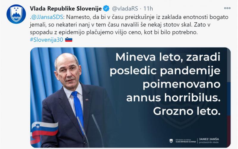 »Čakajte malo, to z 'annus horribilus' ni fotošop? A to je v stilu 'covidus tornadus'? To je za valjatus po tlehus!«