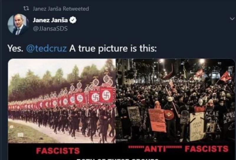 »Zakaj Antifo, če so res teroristi, ne oborožuje, trenira ter financira in podpira kar CIA?«