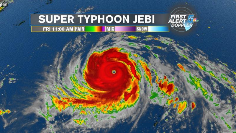 Japonsko dosegel najmočnejši tajfun Jebi