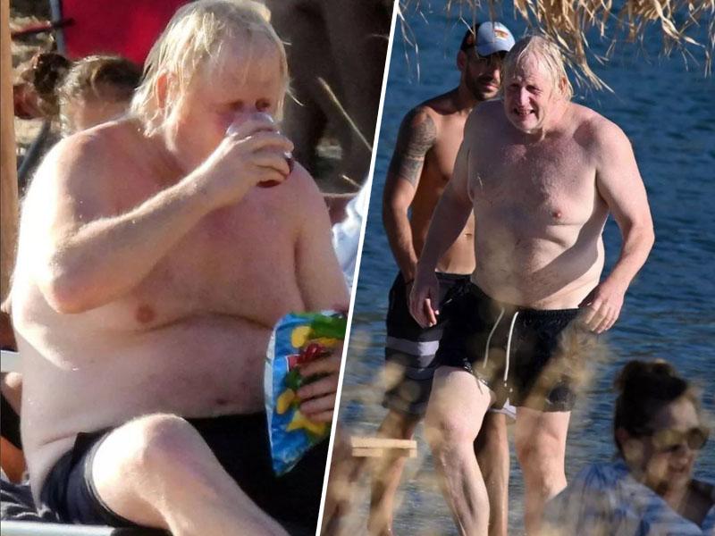 »Medtem ko vojna v Ukrajini dosega odločilni trenutek, se Boris Johnson v Grčiji sprošča na plaži s koktajli!«