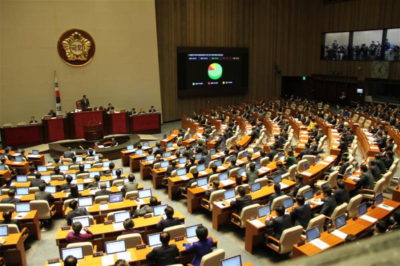 Južnokorejski parlament izglasoval odstavitev predsednice Parkove