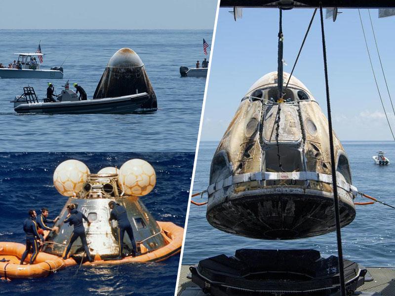 Nevarno: Ameriška astronavta v Mehiškem zalivu pričakala množica zasebnih ladjic in zijal