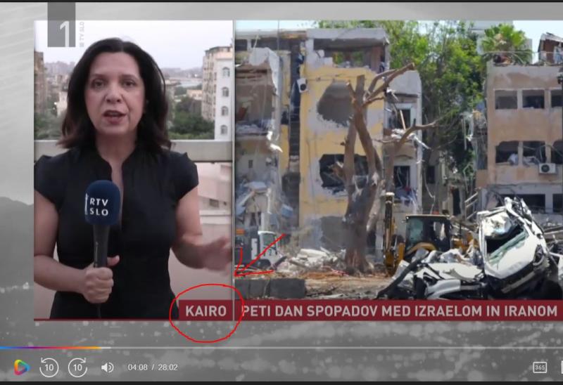 Blamaža RTV SLO: Šveglova kot Karl May o vojni Izraela in Irana »poroča« iz Egipta in servira Mosadovo propagando!