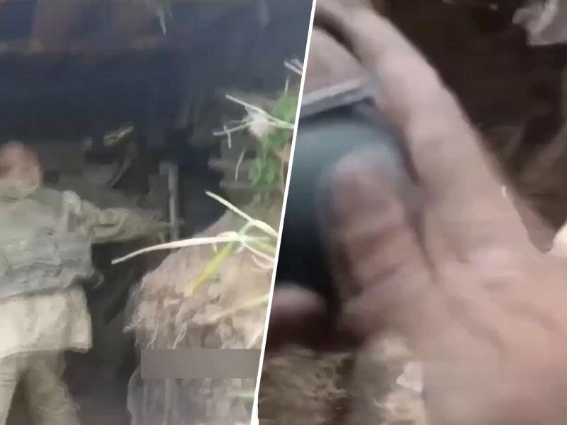 Ukrajinski poveljnik z ročno bombo razstrelil vojake, Ukrajince, jezen, ker so se umaknili s položaja (VIDEO)