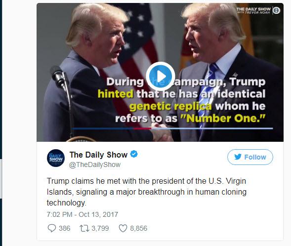 Trump trdi, da se je srečal s samim seboj