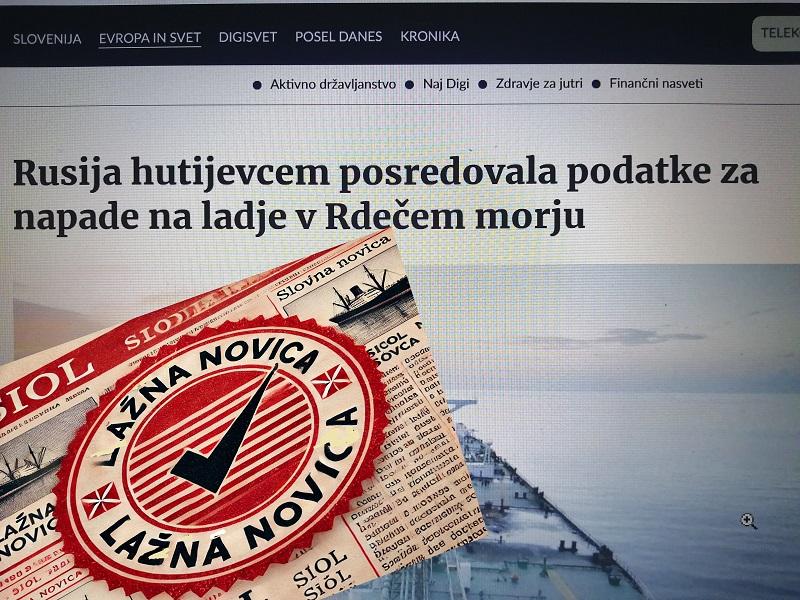 Laž na laž: »Rusija hutijevcem posredovala podatke za napade na ladje v Rdečem morju«