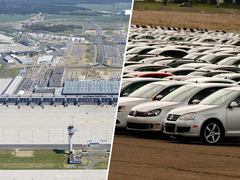 Volkswagni se kopičijo na novem berlinskem letališču
