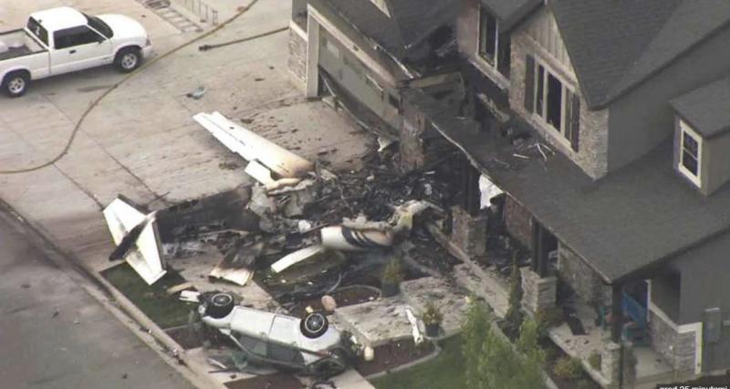 Američan z letalom strmoglavil na lastno hišo