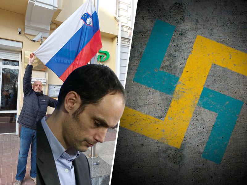 Lažni domoljub: Anže Logar se na sramotenje slovenske zastave ni odzval, ukrajinske žalitve celo podpira!