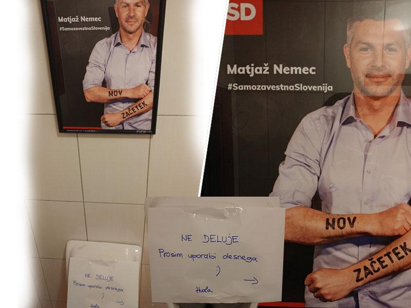 SD nabira glasove za državni zbor tudi na straniščih