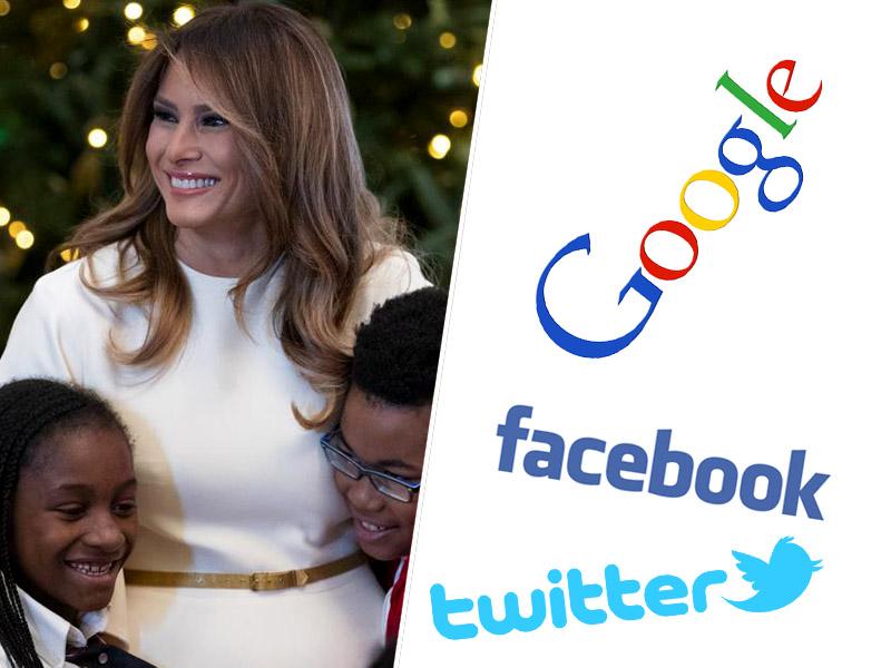 Melania Trump s petimi tehnološkimi velikani v boj proti spletnemu nasilju