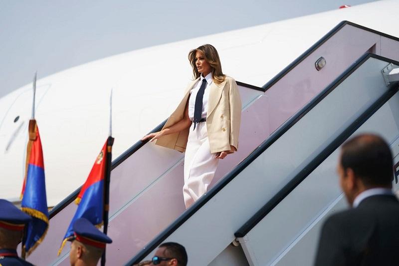 Obisk Melanie Trump v hotelu v Kairu davkoplačevalce stal 95.000 dolarjev