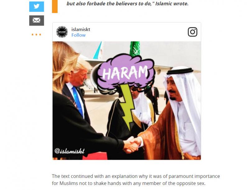 Savdijski kralj kritiziran zaradi rokovanja z Melanio Trump