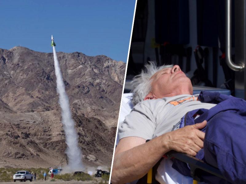 Pripadnik »ravnozemeljcev« preživel izstrelitev z doma narejeno raketo