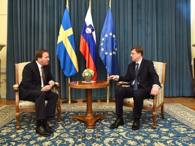 Cerar in Löfven za krepitev sodelovanja med Slovenijo in Švedsko