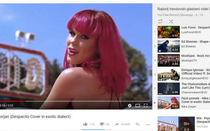 Youtube: Nika Zorjan najbolj gledana pevka v državi