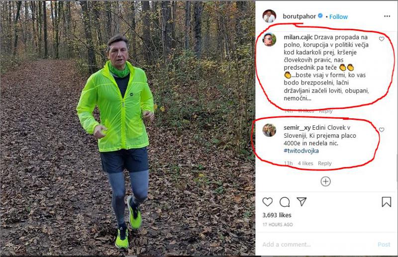 Kralj Instagrama znova na tnalu: »Boš vsaj v formi, ko te bodo brezposelni, lačni začeli loviti, obupani, nemočni ...«