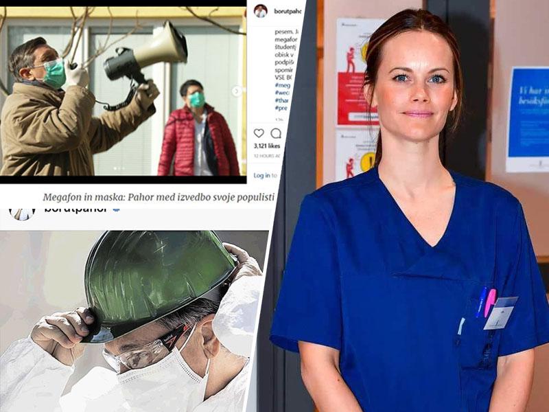 Švedska princesa voluntira, slovenski »kralj Instagrama« pa dokazuje svoje pozerske in lingvistične spretnosti