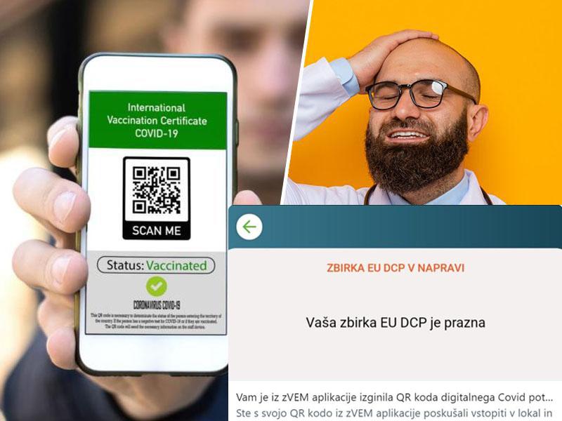 Katastrofalna napaka in nova težava z aplikacijo NIJZ: Uporabniki poročajo o »izginulih« potrdilih PCT!