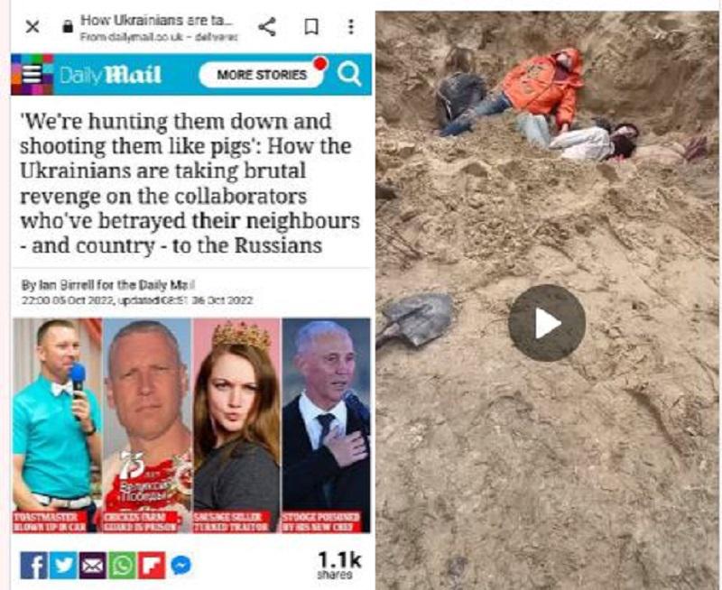 Ukrajinski neonacist objavil grozljive poboje civilistov v Kupjansku, žrtve poskušajo podtakniti Rusiji