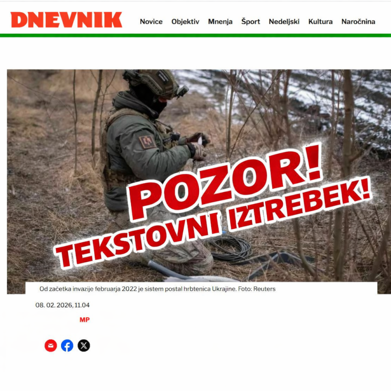 Rusi so na bojišču menda »slepi kot netopirji«: Dnevnik znova zavaja javnost in širi ukrajinske laži