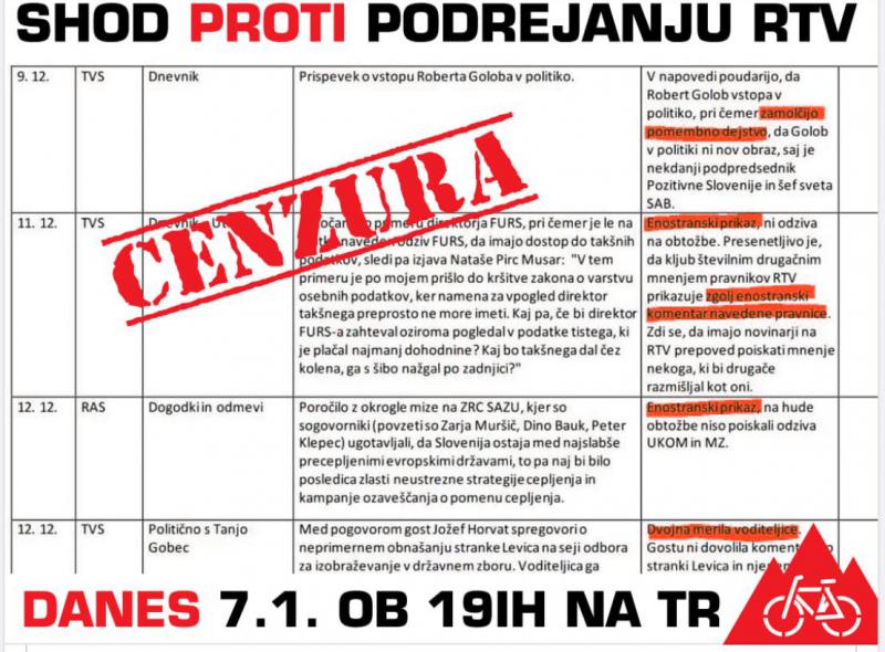 Protestniki danes proti cenzuri in podrejanju medijev