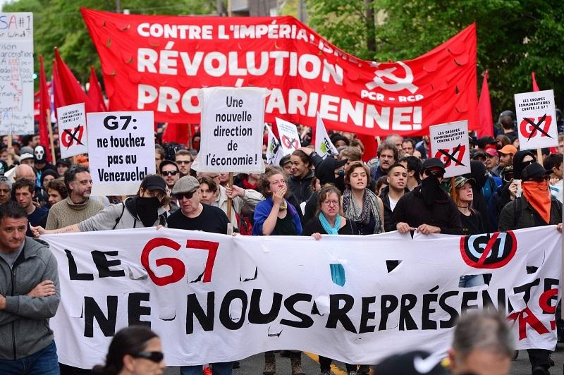 V kanadskem Quebecu protesti pred vrhom G7