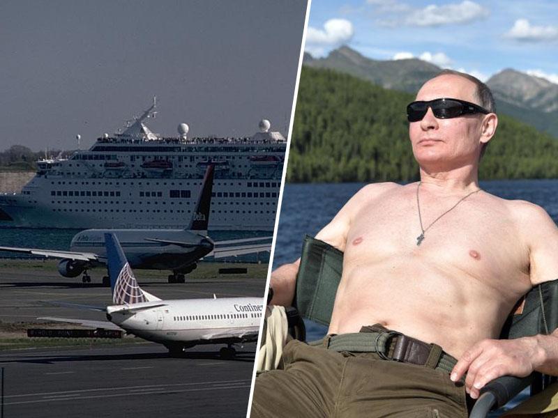 Ko se Putin približa obali, ladje čudežno švignejo na - letališča