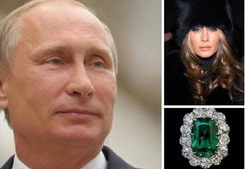 Putin spomnil na zavezništvo z ZDA, navdušen nad Melanio ji je podaril smaragdni prstan s subtilnim sporočilom!