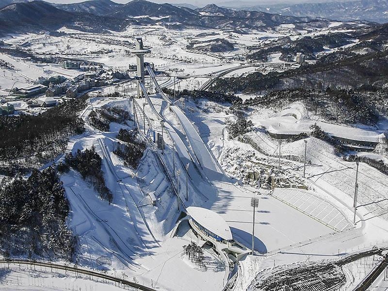Sneg v Pyeongchangu je kot 