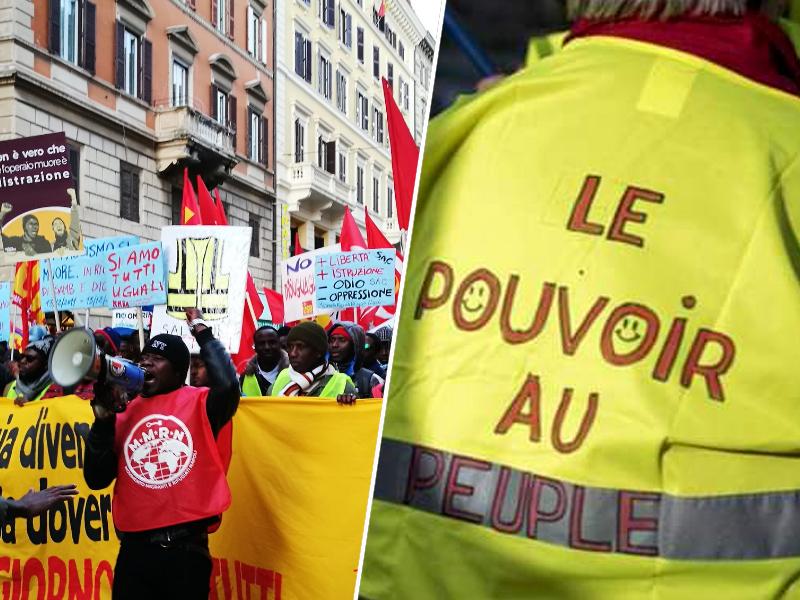 Več tisoč v Italiji protestiralo za pravice migrantov v Italiji