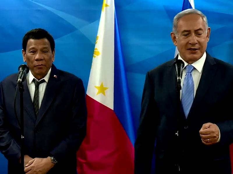 Duterte kot prvi predsednik Filipinov na obisku v Izraelu 