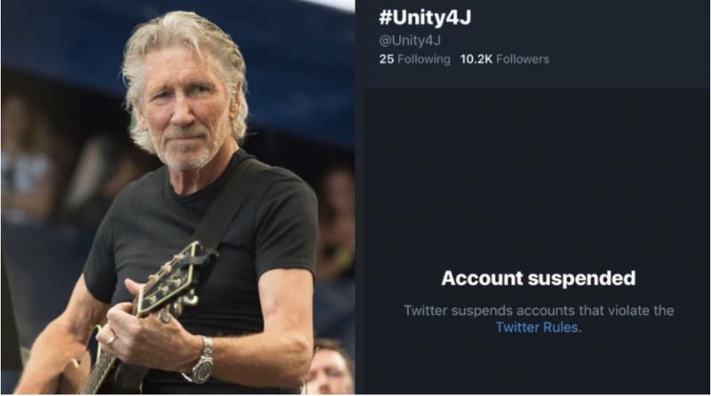 Roger Waters Twitter zaradi blokade računa v podporo Assangeu označil za »miselno policijo«