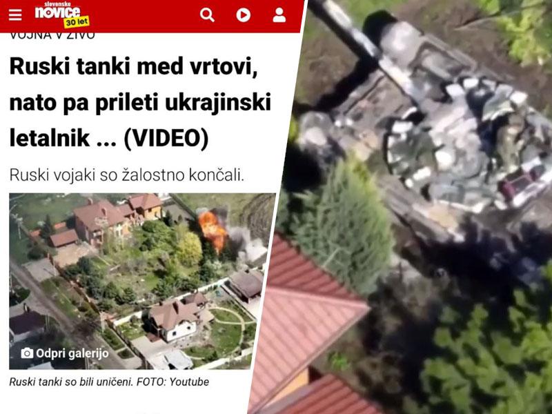 Lažne vestičke: Slovenske novice uničene ukrajinske tanke prikazale kot - ruske