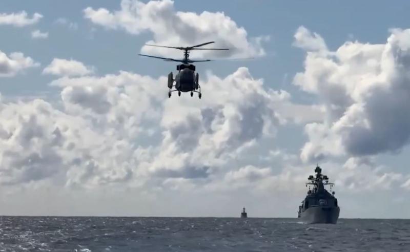 Ruske in kitajske ladje v skupni patrulji: Tarča sovražne podmornice (VIDEO)