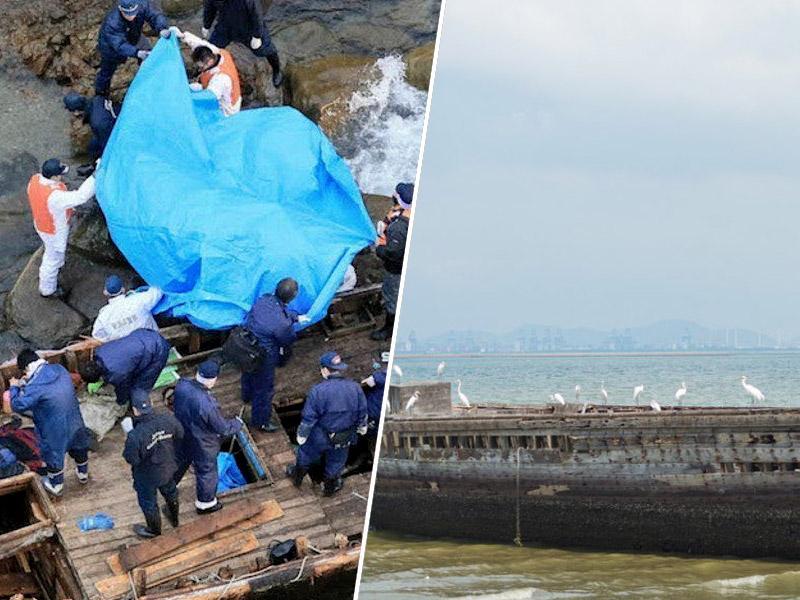 Skrivnostne »ladje duhov« z okostnjaki znova na obalah Japonske