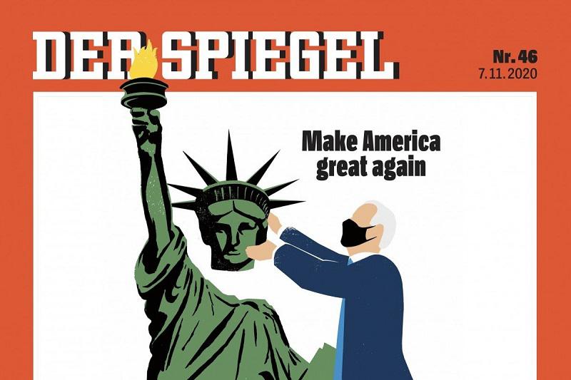 Gospa Svoboda je znova cela: Spiegel »Kipu svobode« po štirih letih znova vrnil glavo