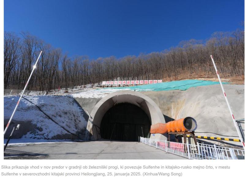 Nov železniški predor bo izboljšal povezljivost tovornega prometa med Kitajsko in Evropo, dokončan bo maja 2025