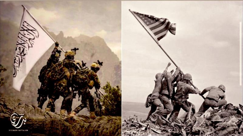 »Smeji se nam ves svet«: Američani pobesneli, talibani znova upodobili slavni prizor kot z Iwo Jime 1945