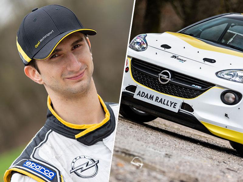 Tim Novak z dirkalnikom Opel ADAM R2 na državno reli prvenstvo z Oplovo podporo