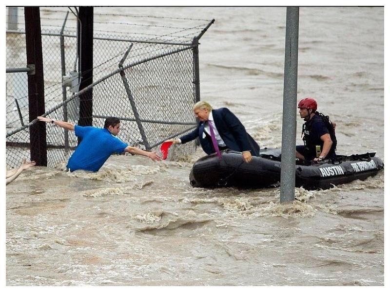 To fotografijo so množično delili Trumpovi privrženci - in se krepko osmešili