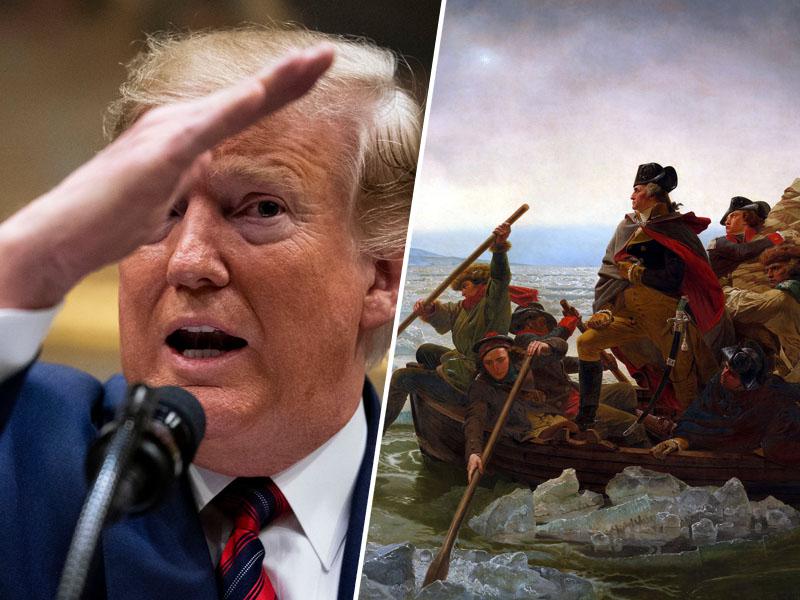 Trump o ameriških zmagah leta 1775: »Naša armada je obvladovala zrak in zasedla letališča«