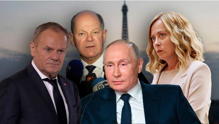 Razkrito: Kaos na izrednem vrhu v Parizu, razkačeni Scholz prvi zapustil sejo, Melonijeva pobesnela, Tusk svari