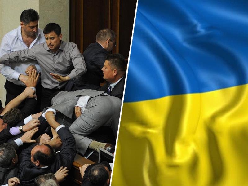 Poster v ukrajinskem parlamentu izzval pretep med poslanci
