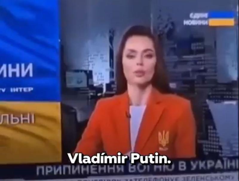 Freudovski spodrsljaj ukrajinske TV voditeljice: Putina oklicala za predsednika Ukrajine