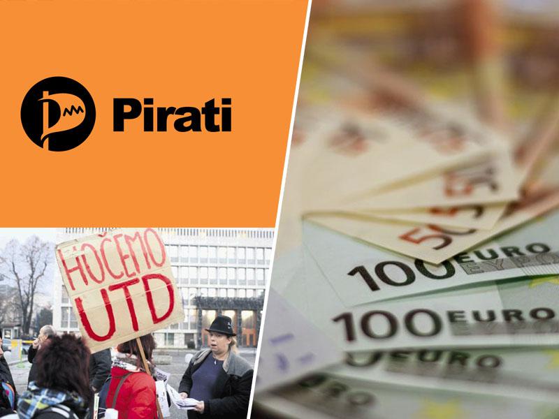 Piratska stranka: Slovenija prva dosegla kvoto podpisov za predlog uvedbe UTD v Evropski uniji