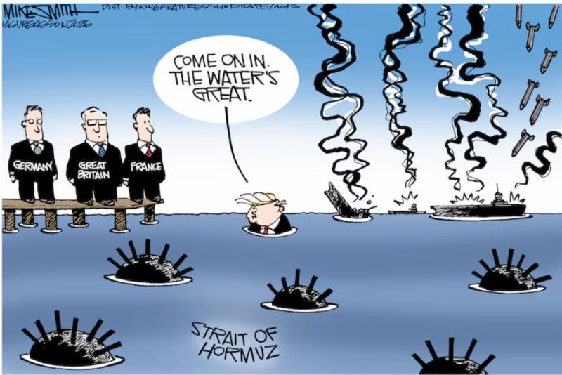 Iran: »Varen prehod vsem ladjam, ki prepričajo ameriške rušilce, da jih spremljajo, branili bomo tudi Grenlandijo!«